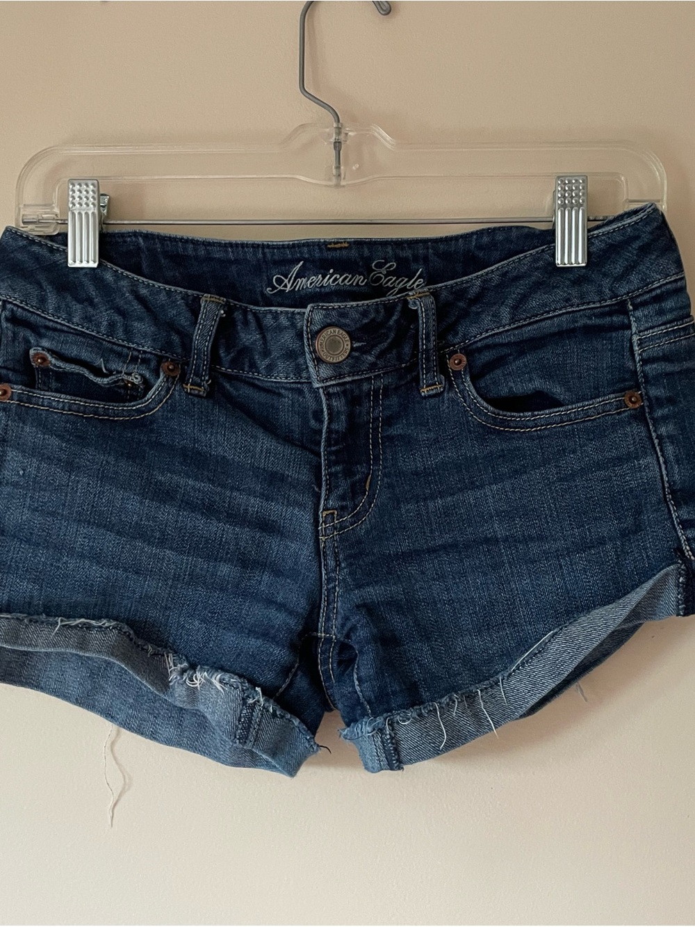 American Eagle Stretch Distressed Denim Shorts